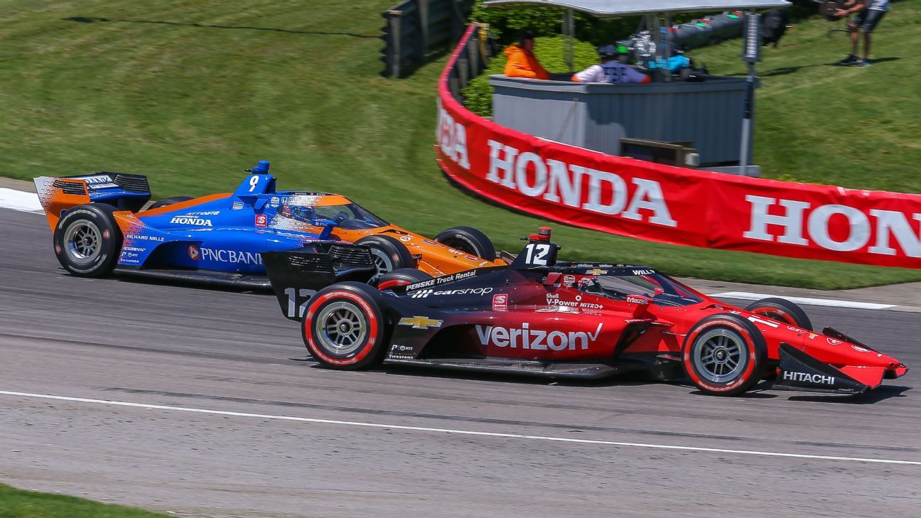 Featured image for IndyCar's Power and Dixon collide in fiery practice crash.
