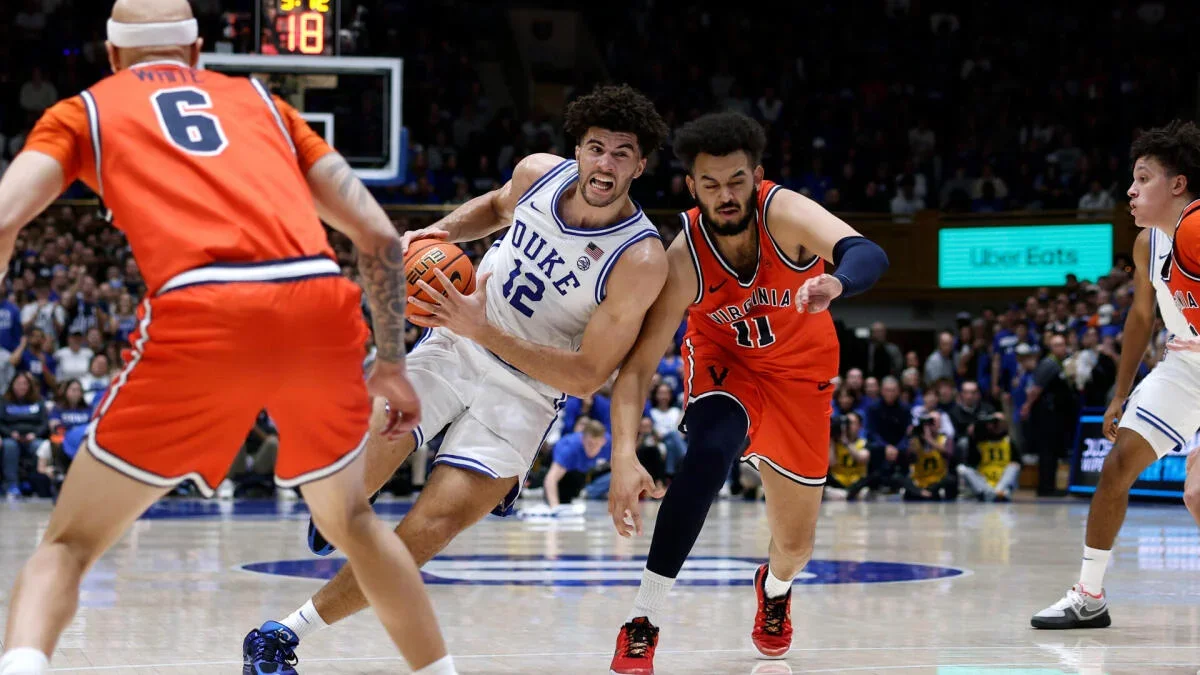 Duke clings to halftime edge as Virginia peppers the perimeter in ACC final