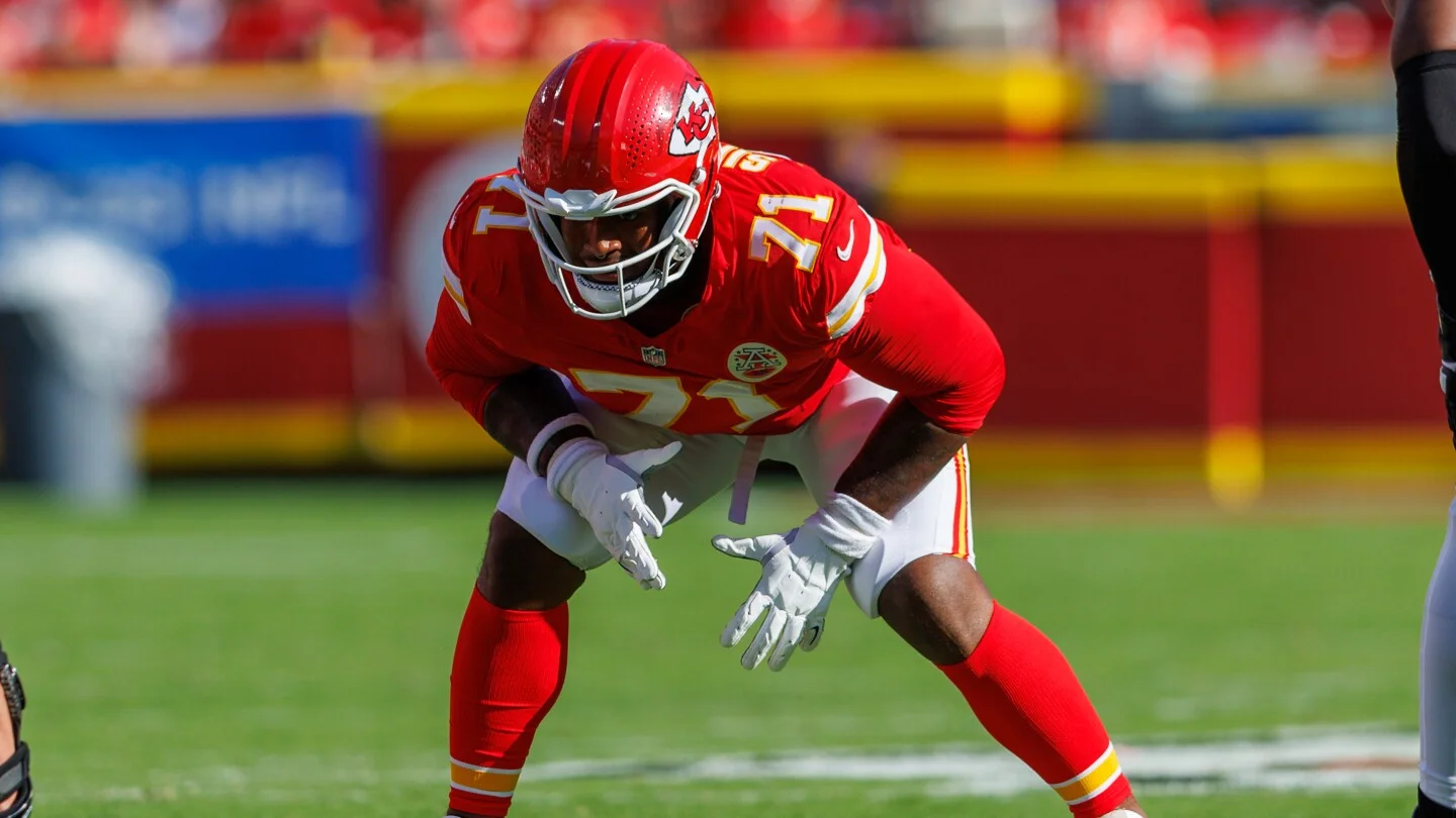 Featured image for Chiefs' Josh Simmons to IR, impacting O-line vs. Texans