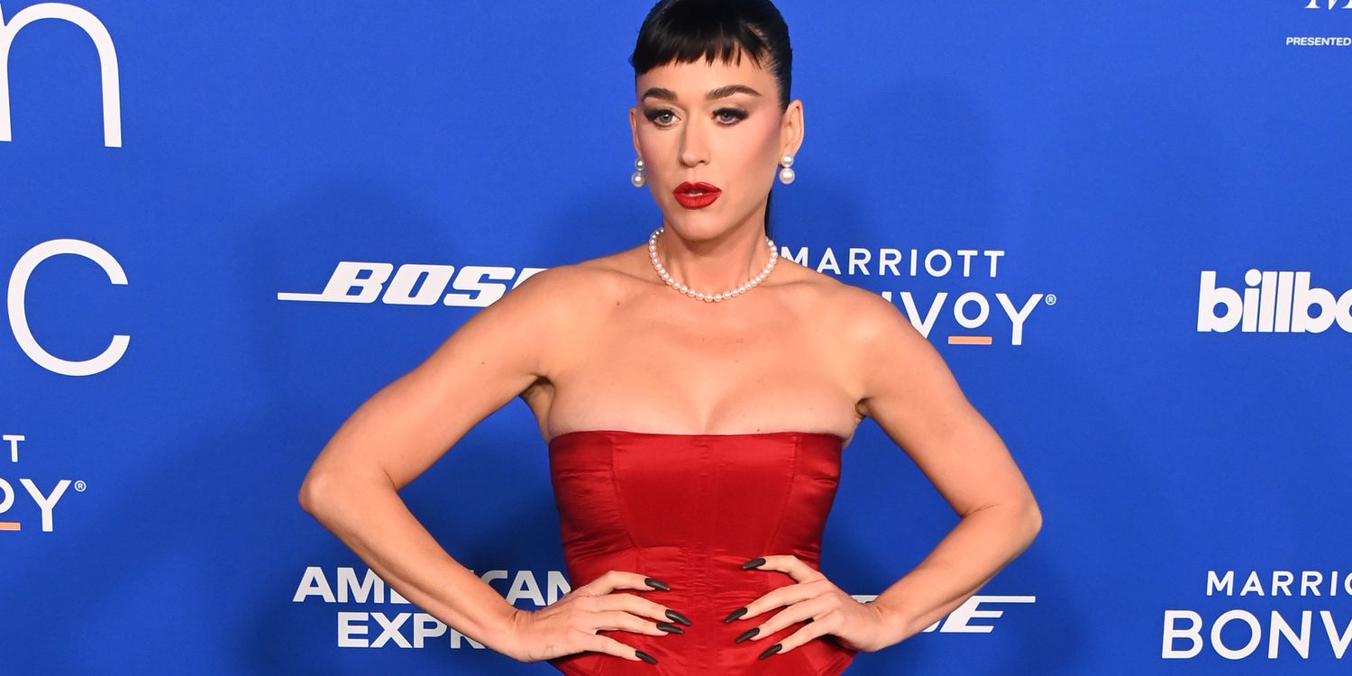 Featured image for "Katy Perry's Bold Red Carpet Look at Billboard Women in Music"