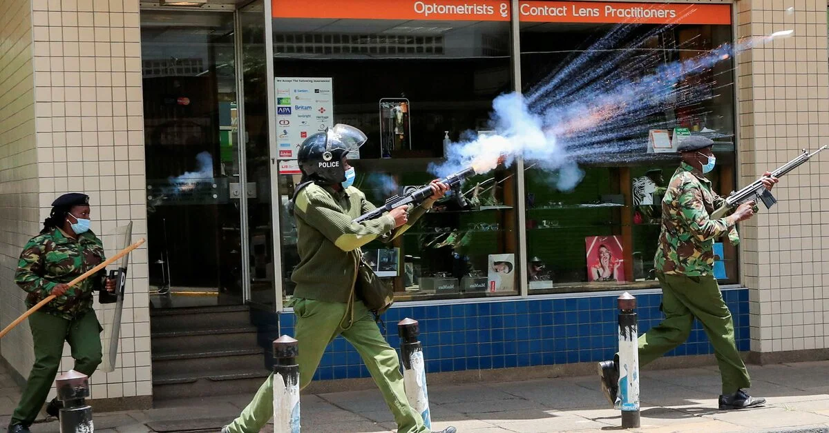 Kenyan opposition faces tear gas and arrests during anti-government protests.
