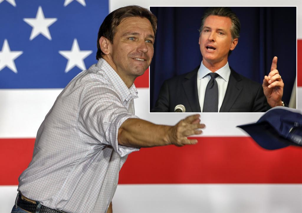 DeSantis Challenges Newsom on Potential 2024 Bid