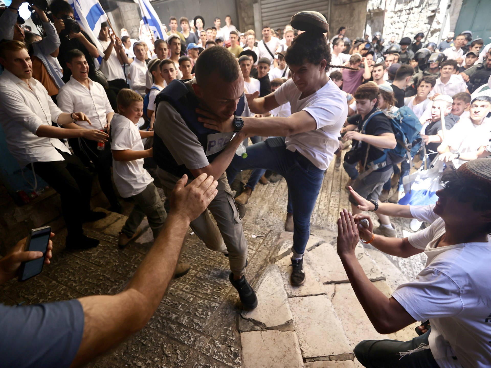 Featured image for "Jerusalem Day Chaos: Nationalist Marches and Attacks Mark Tense Celebrations"