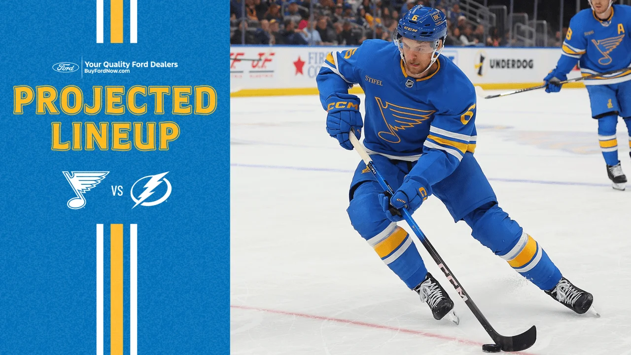 Blues lineup in flux as Broberg eyes return against Lightning
