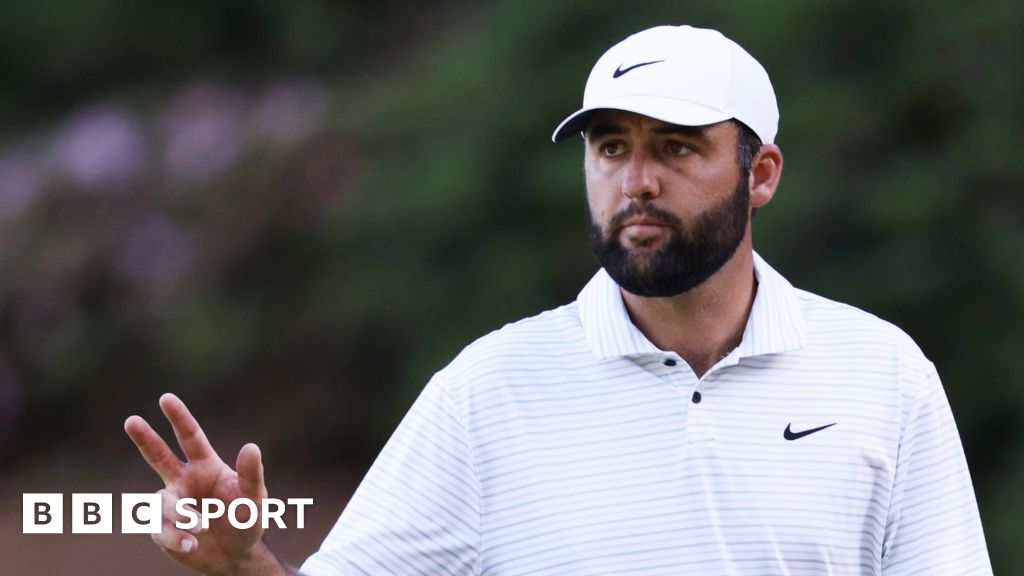 Featured image for "Scottie Scheffler Takes Lead as Tiger Woods Struggles in Round 3 of 2024 Masters"