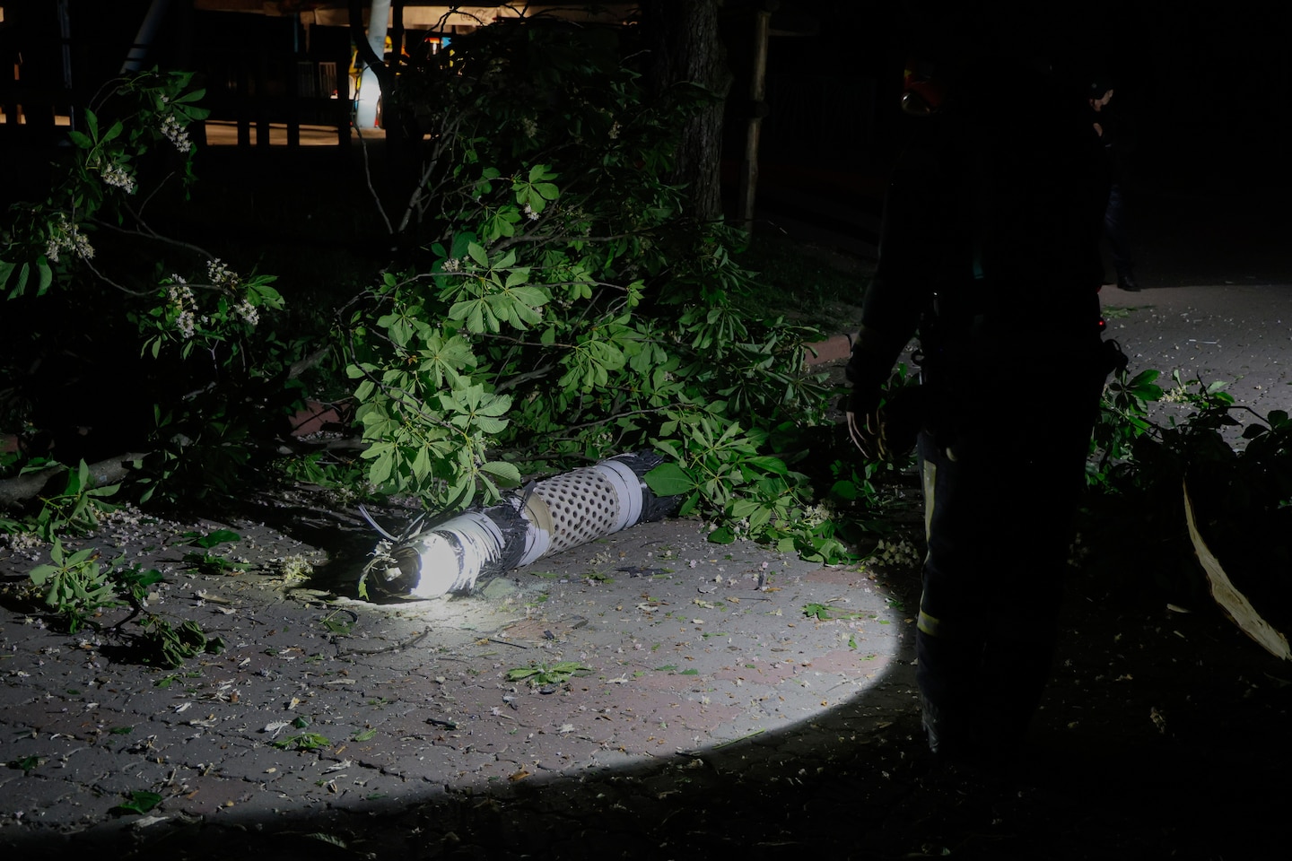 Russia's missile strikes on Kyiv met with interception and destruction by Ukraine.