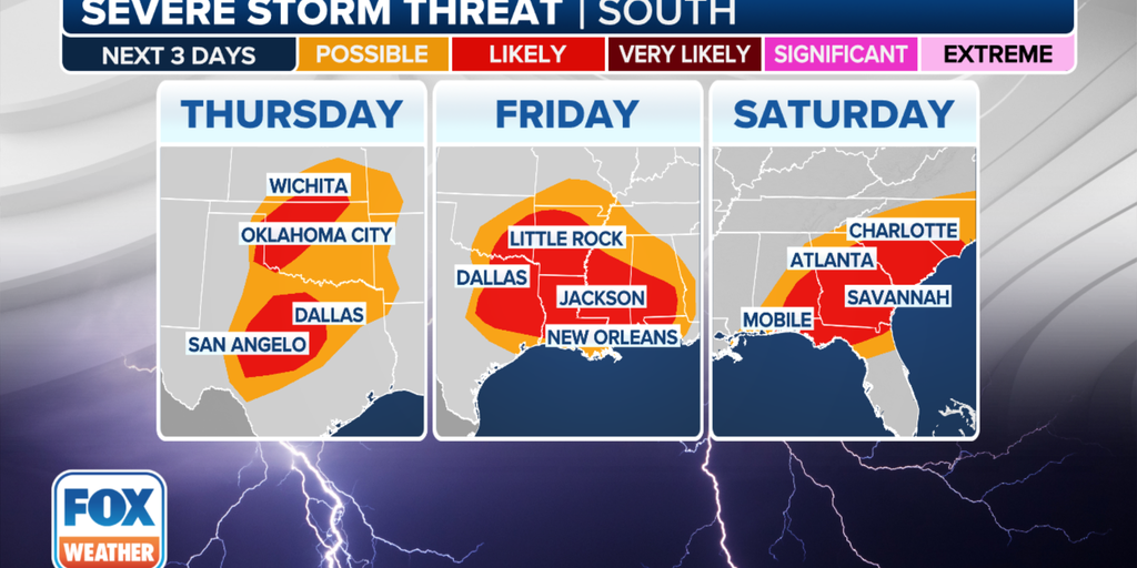 "South Braces for Days of Severe Storms and Flooding"
