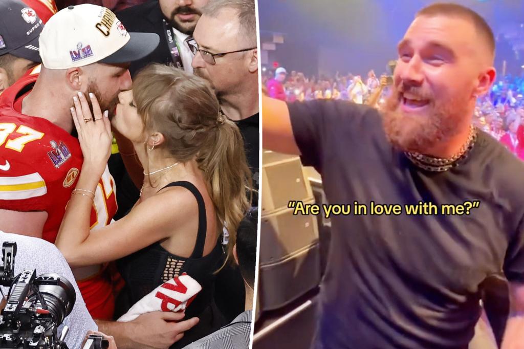 "Travis Kelce Serenades Taylor Swift with Burning Question at Super Bowl Afterparty"