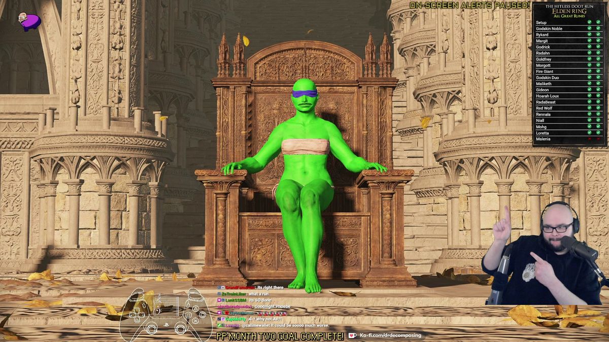 "Saxophone-wielding Magician Conquers Elden Ring's Great Rune Bosses Without Taking a Hit"