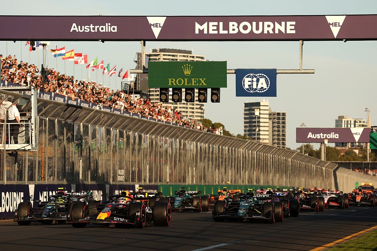 F1 stewards call for restart procedure review after chaotic Australian GP finish.