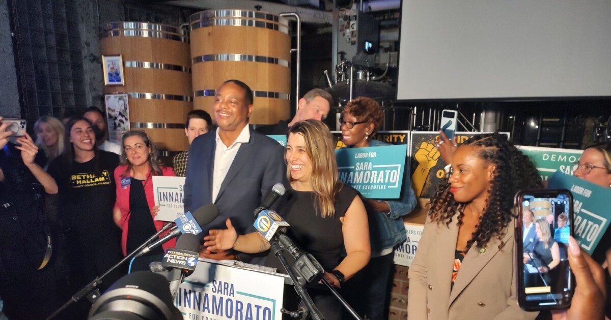 Sara Innamorato secures Democratic nomination for Allegheny County executive.