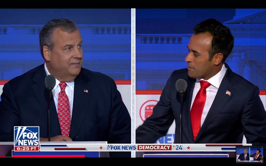 "Chris Christie Accuses Vivek Ramaswamy of Resembling ChatGPT in Heated Republican Debate"
