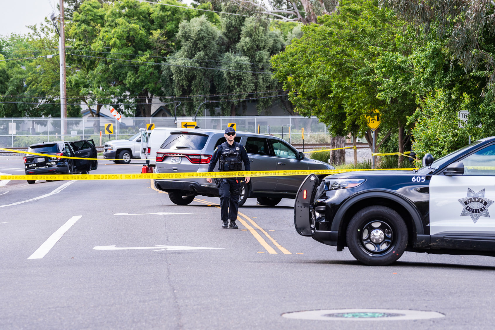 Arrest made in connection with Davis stabbings.