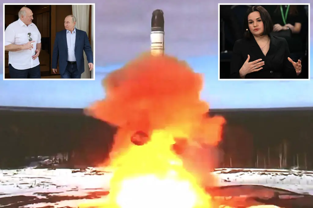 Opposition leader warns of Russian nuclear weapons in hands of Belarus dictator.