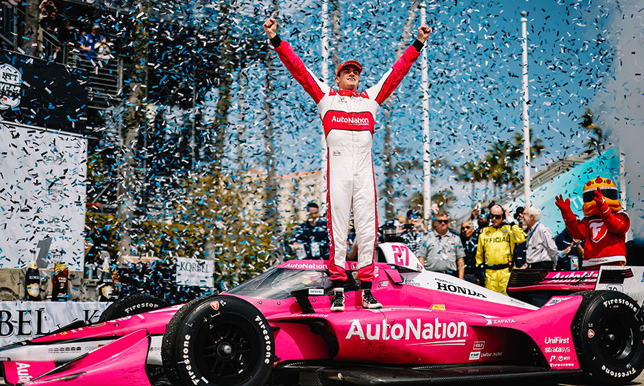 Featured image for Kirkwood Secures First IndyCar Win at Long Beach Grand Prix.
