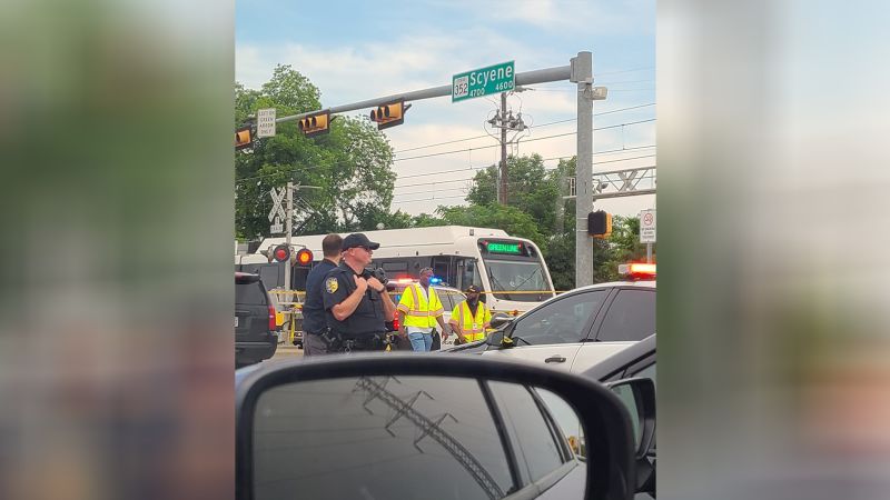 Manhunt underway for DART train shooting suspect in Dallas.