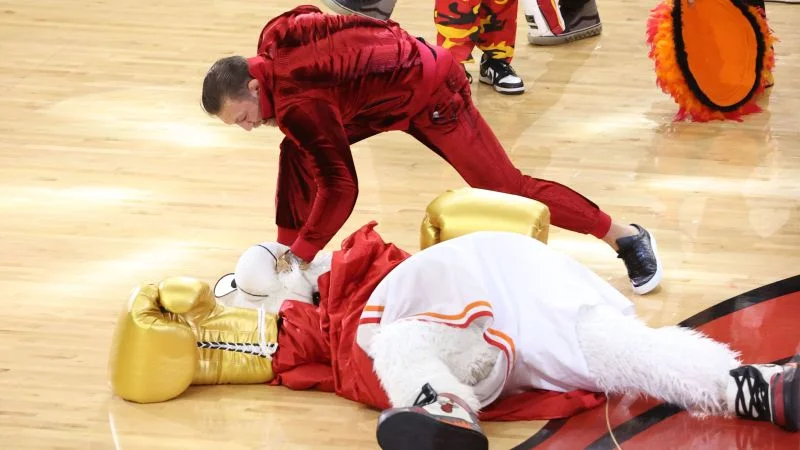 Conor McGregor Hospitalizes Miami Heat Mascot with Punches During Skit