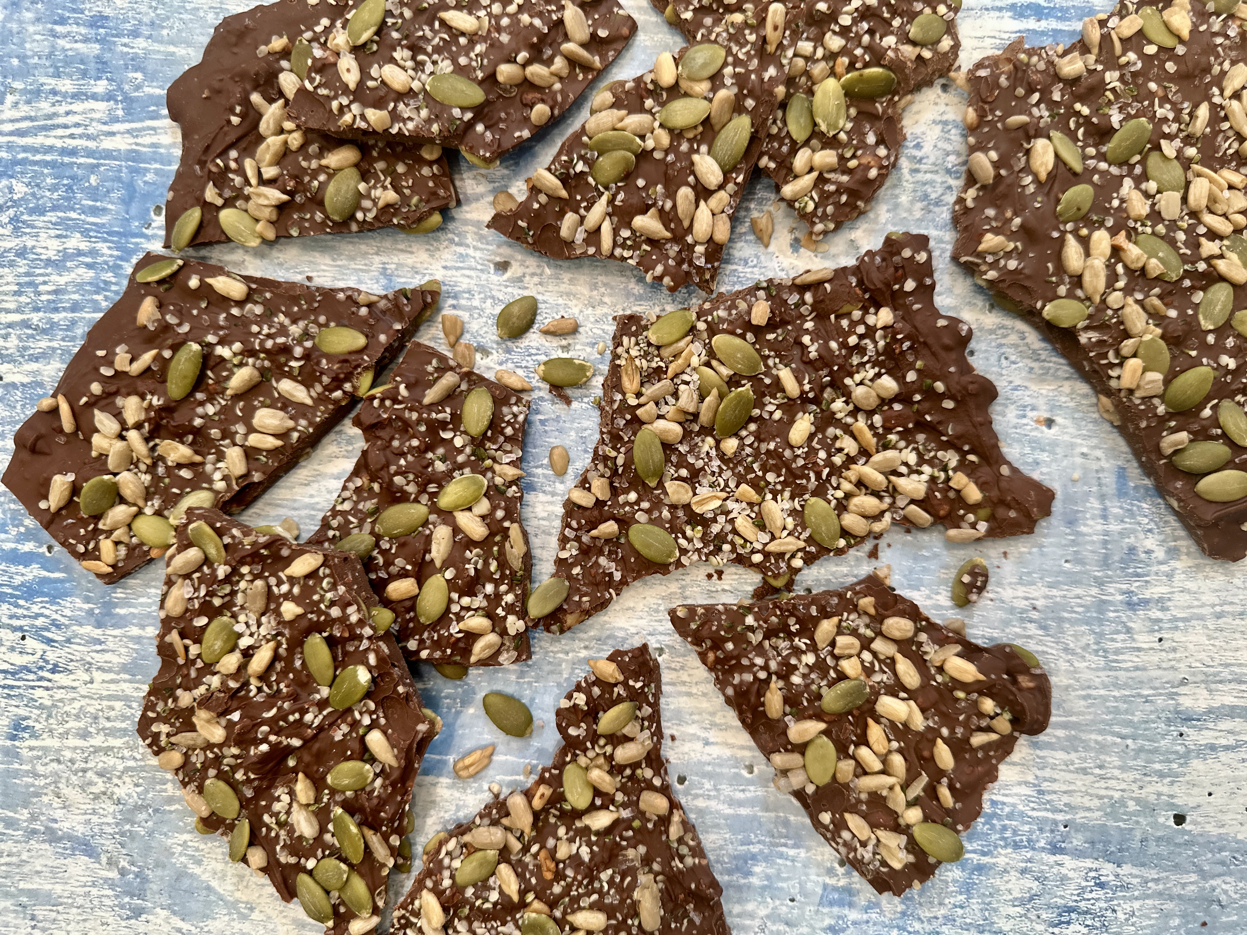 Featured image for "Delicious Super Seed Chocolate Bark Recipe"
