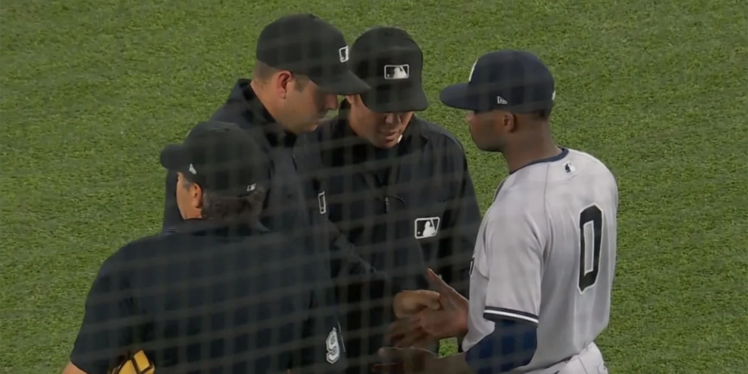Domingo Germán Ejected for Foreign Substance Use During Yankees-Blue Jays Game.