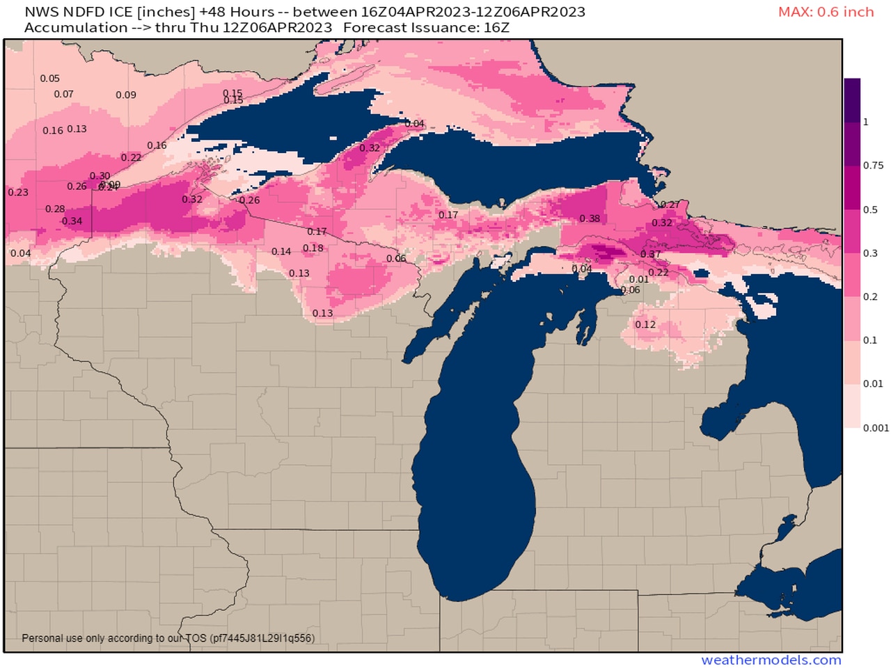Wintry mix and ice storms to hit Upper Peninsula, Ontario, Quebec, and Maritime regions.