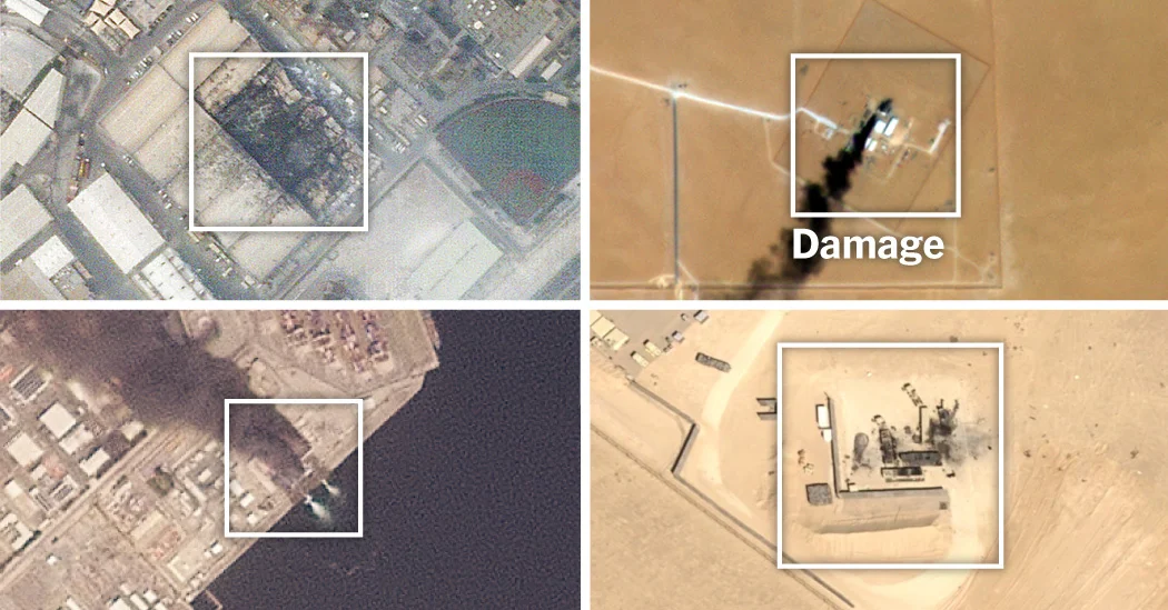 Iranian retaliation hits 17 U.S. sites across the Middle East, NYT analysis shows