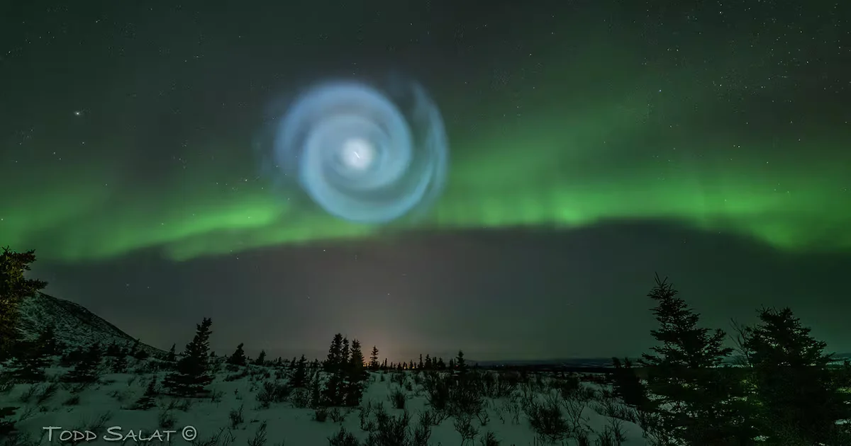 "Alaska's Sky Lights Up with Mystical Aurora During Geomagnetic Storm"