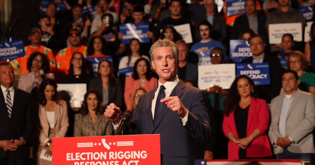 Featured image for Newsom Celebrates Redistricting as a Fight Against Gerrymandering