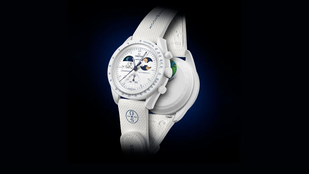 Featured image for Omega x Swatch Unveils Frosty MoonSwatch 'Cold Moon' Edition for Winter