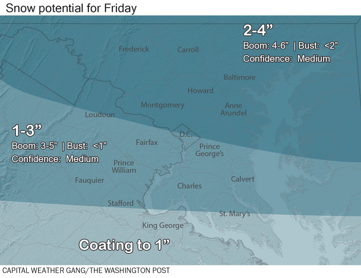 "Anticipating 2-5 Inches: D.C. Braces for Friday Snowstorm"
