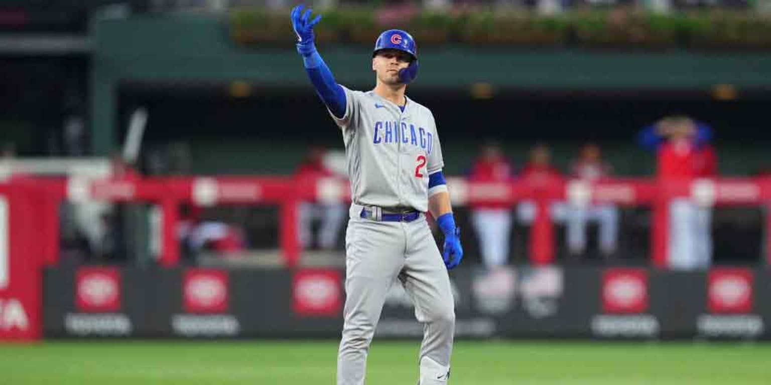 Featured image for Nico Hoerner's Return Sparks Cubs Offense with Four RBIs.