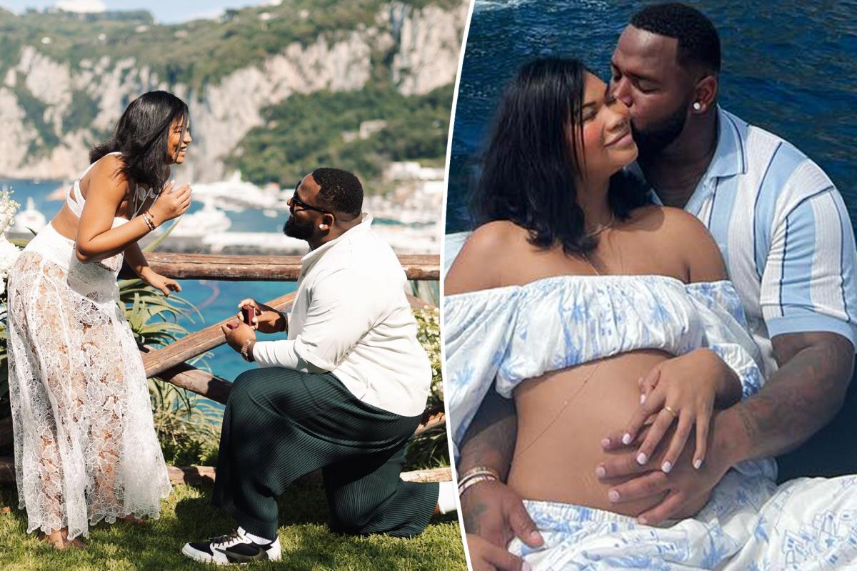 Featured image for Chanel Iman and Davon Godchaux Get Engaged on Italian Babymoon