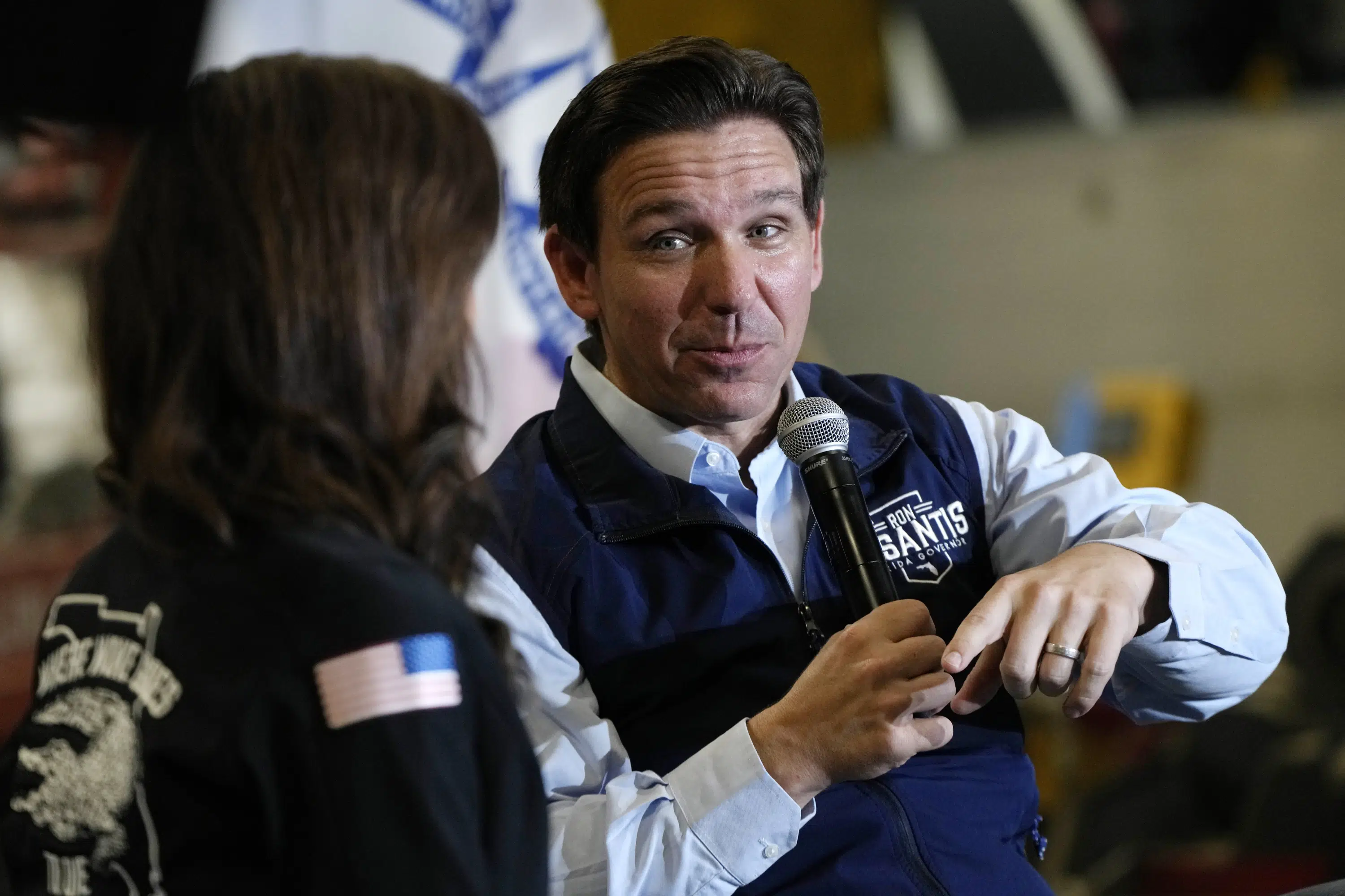 DeSantis showcases personal side and takes jabs at Trump on Iowa campaign trail.