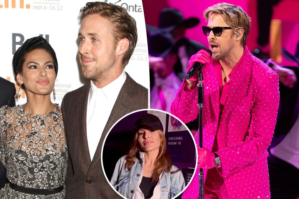Featured image for "Ryan Gosling's 'I'm Just Ken' Oscars Performance: Behind the Scenes Insights from Eva Mendes and Daughters"