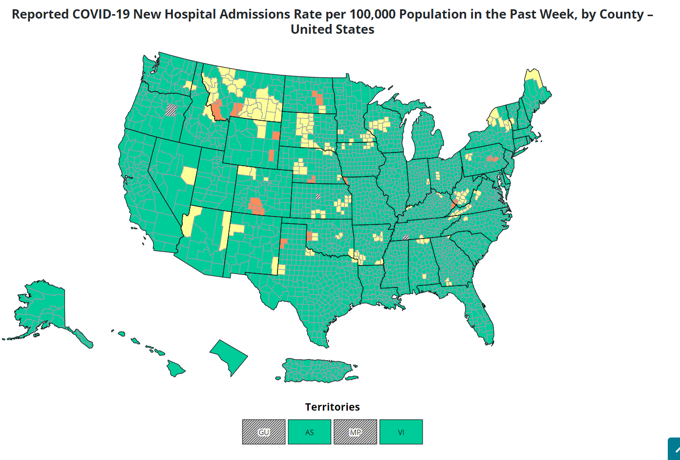 "Montana Tops US with Highest COVID Hospitalization Rate, Colorado Sees Steady Rise"