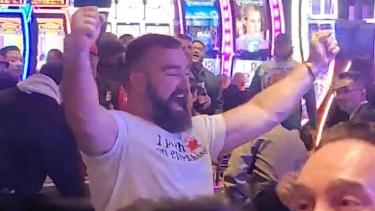 "Jason Kelce's Vegas Victory: Super Bowl Celebrations and A-List Encounters"