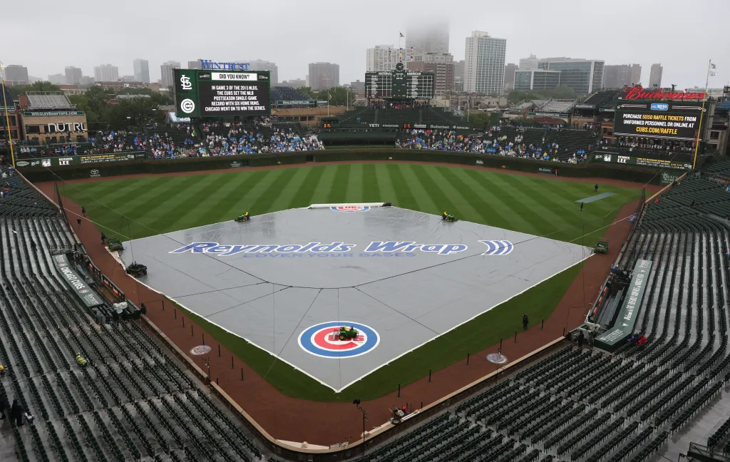 Featured image for Storms Cause Postponement of Cubs-Brewers Doubleheader