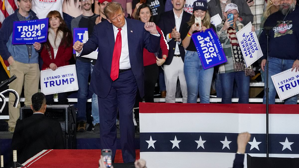 "Trump Ejects Protester, Defends Mental Acuity at New Hampshire Rally"