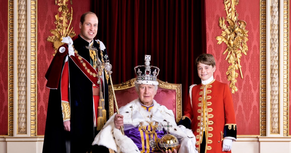 "Royal Family Portraits: King Charles, Prince William, and Prince George Take Center Stage"