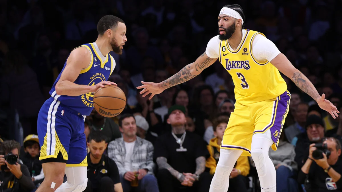 Lakers take commanding lead over Warriors in NBA playoffs.