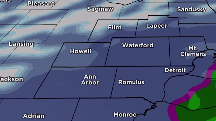 Snowy Holiday Weekend Forecasted for Metro Detroit and West Michigan