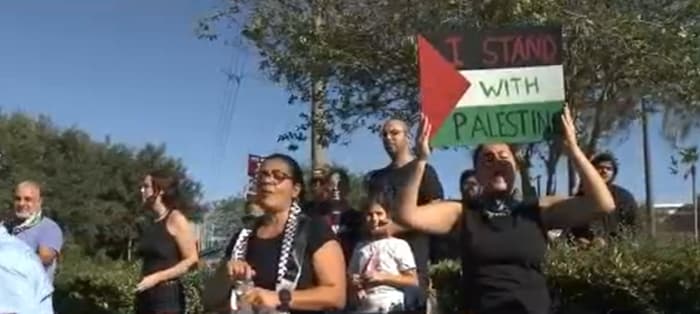 Featured image for Marchers Rally in Support of Palestine at Town Center, Demanding Their Voices Be Heard