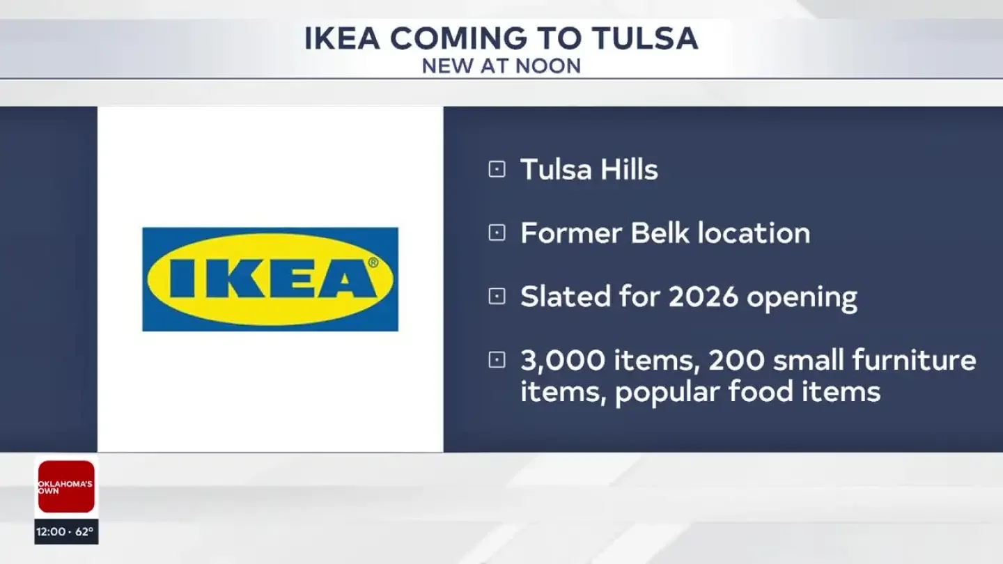 IKEA taps Tulsa for Oklahoma’s first store, a compact-format outlet set for 2026