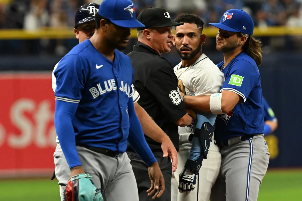 Featured image for "Benches Clear in Blue Jays-Rays Game After On-Field Confrontation"