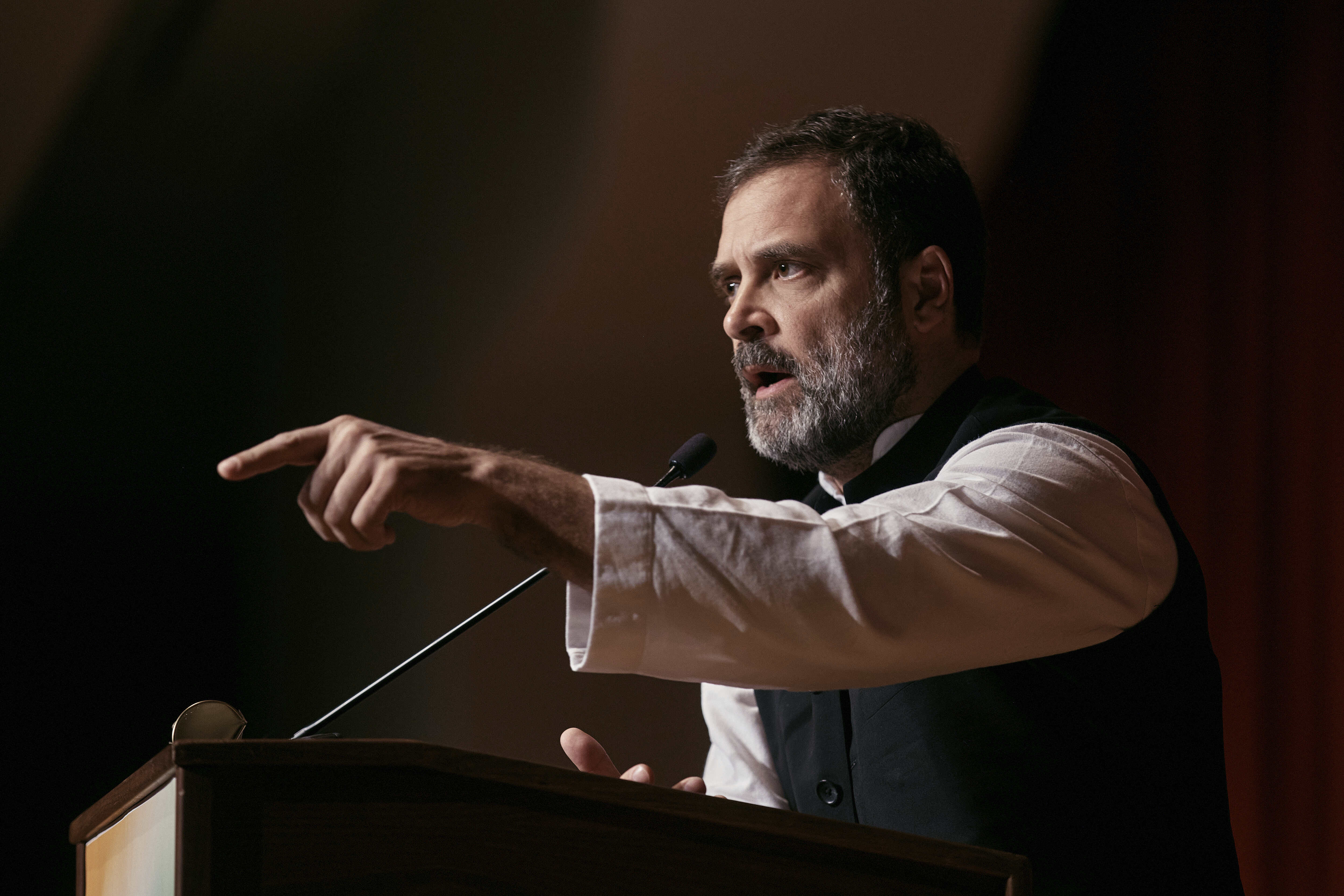 Gandhi urges U.S. to support 'modern India'.