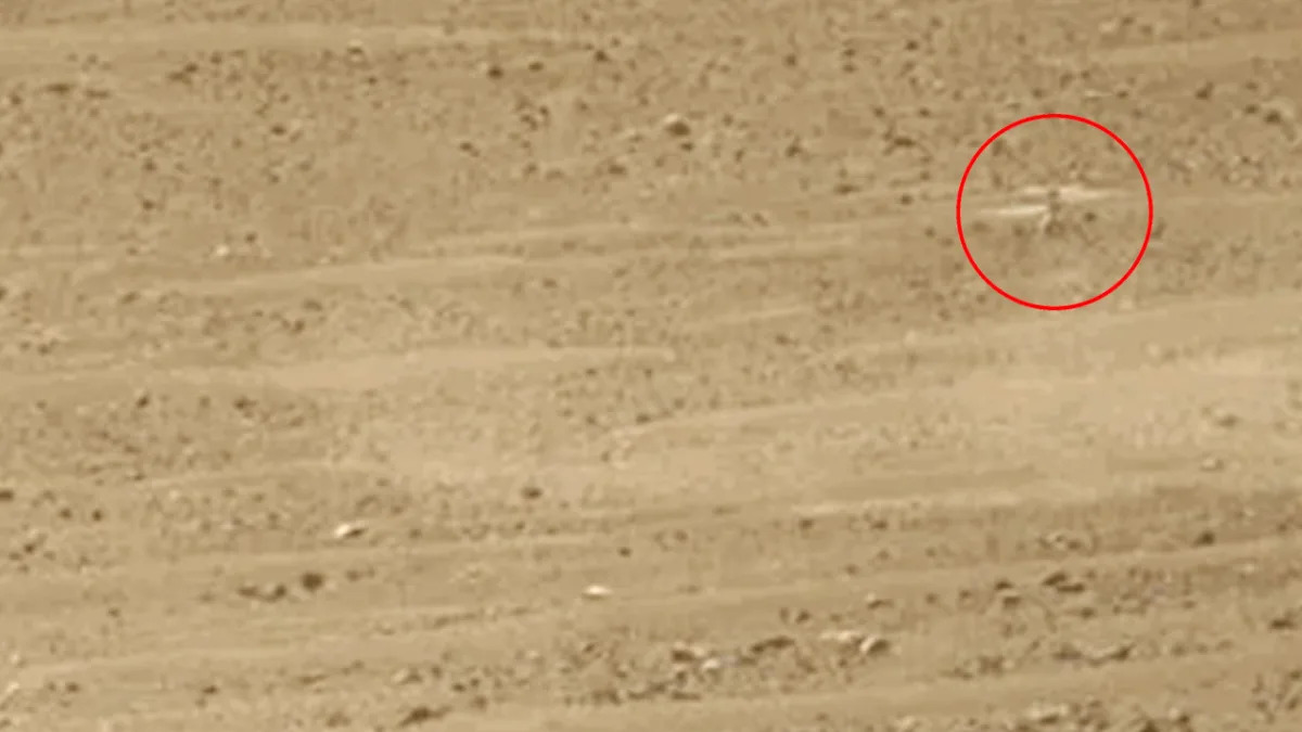 Perseverance Rover Records Historic Flight of Ingenuity Helicopter on Mars