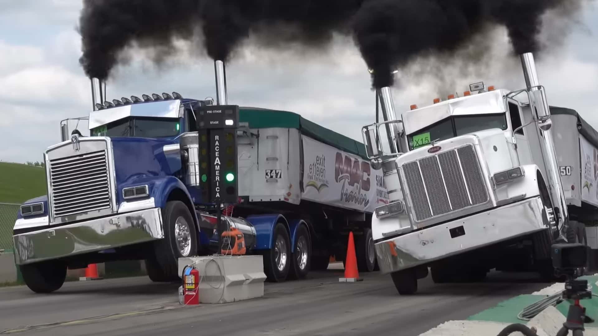 Featured image for "Diesel Dually Drag Race: Unofficially Sold Car Takes on the Battle of the Baddest Trucks"