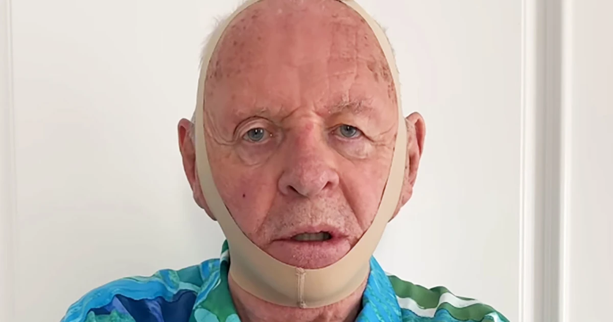 Featured image for Anthony Hopkins and Kim Kardashian's Skims Face Shapewear Spark Celebrity Reactions