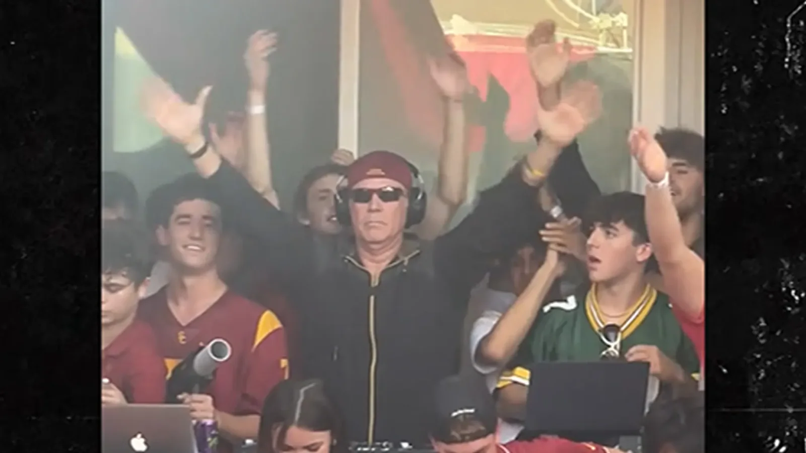 Will Ferrell Spins Tunes at USC Frat House and Tailgate Parties