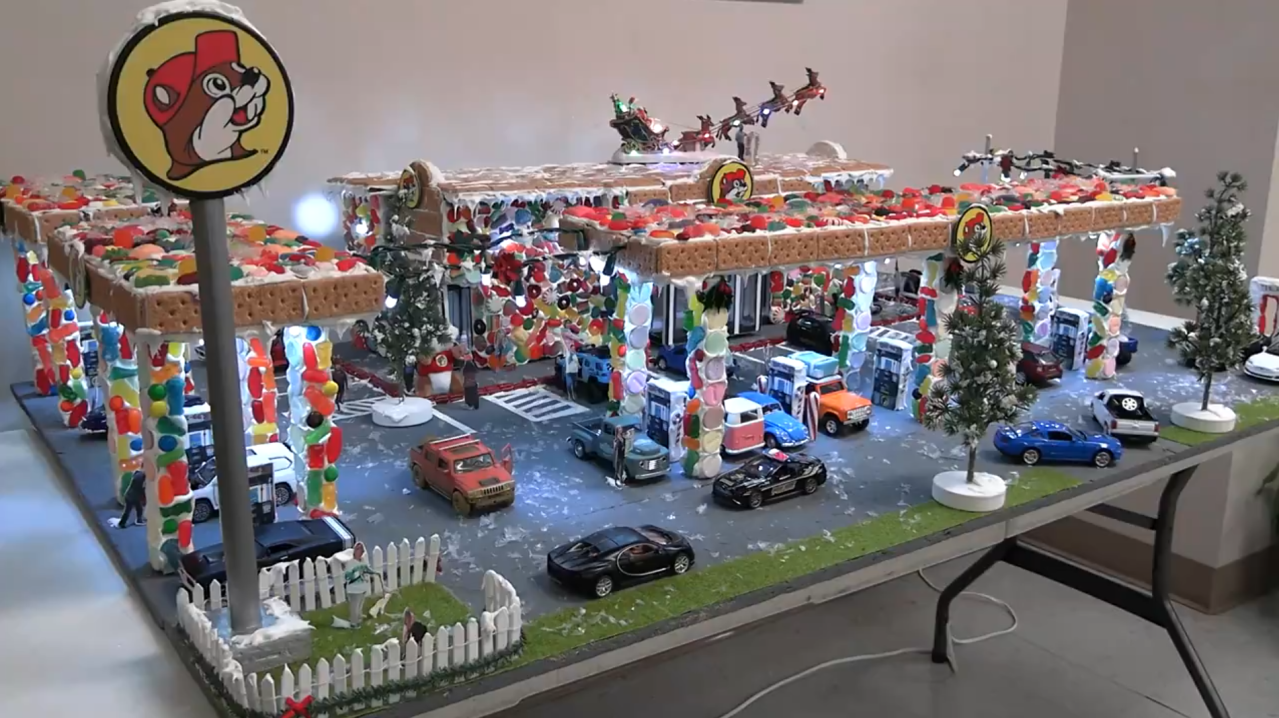 Featured image for "Texas Woman Creates Delicious Gingerbread Buc-ee's Tribute with Coworkers"