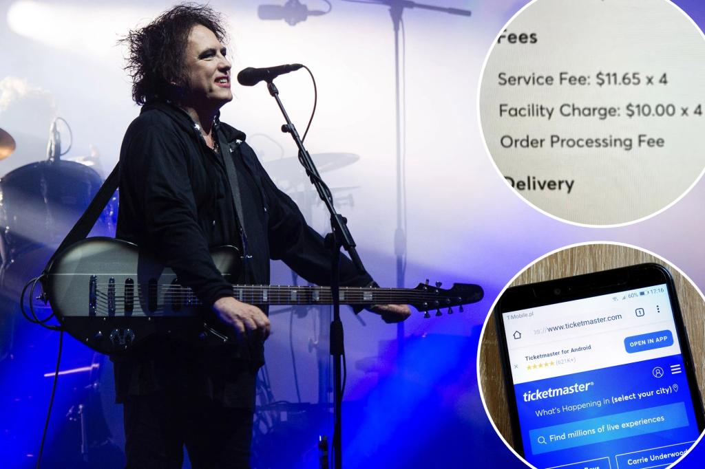 Featured image for Robert Smith of The Cure disgusted by Ticketmaster fees, partial refunds offered.